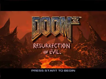 Doom 3 Resurrection of Evil (USA) screen shot title